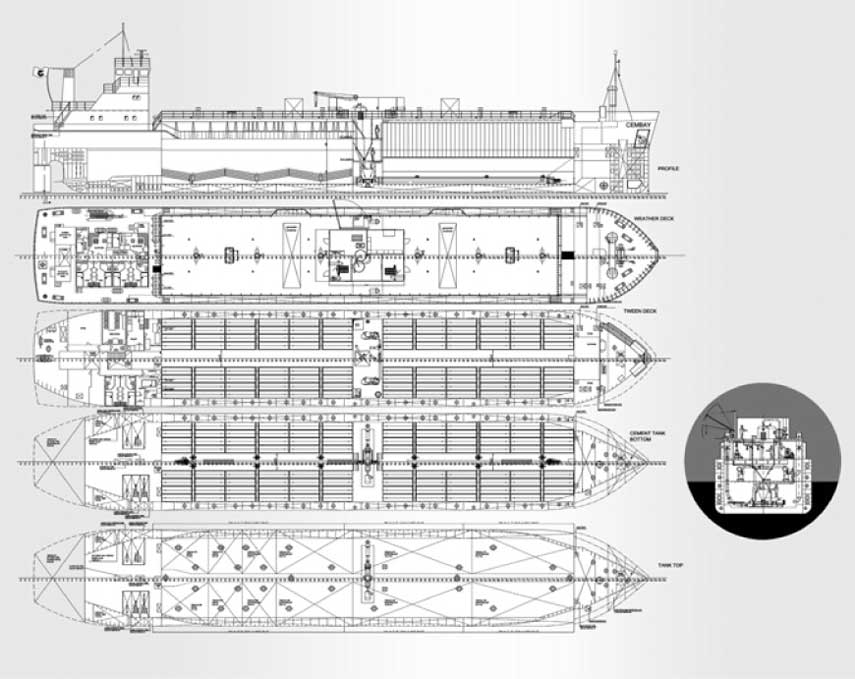 Technical draft of Cembay cement carrier