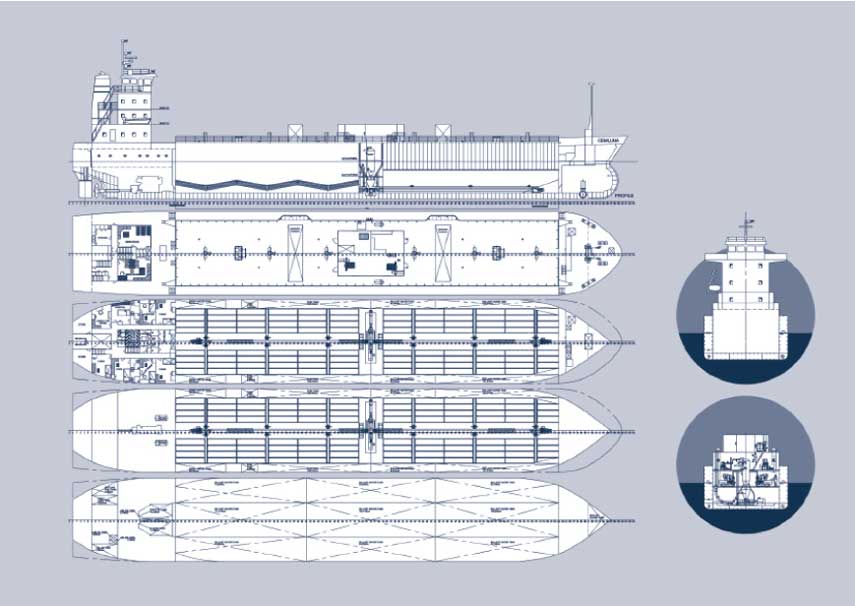 Technical draft of Cemluna - pneumatic cement carrier